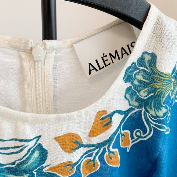 Alémais Luda floral linen midi dress - Picture 10 of 11